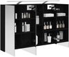 vidaXL Badezimmerspiegelschrank mit Regal mit Tür Schwarz Eichen-Optik 889128 Bild 3