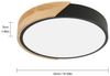 Riserva LED Deckenleuchte LED Deckenleuchte 24W Rund Schwarz Holzoptik 3000K Bild 2