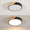 Riserva LED Deckenleuchte LED Deckenleuchte 24W Rund Schwarz Holzoptik 3000K Bild 4