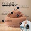 Lumaland Comfort Line Sitzsack Indoor, EPS Perlen Füllung, M, Braun, 50 x 70 x 80 cm, 120 l Bild 5
