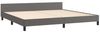vidaXL Bettgestell mit Kopfteil Kunstleder Grau 200x200 cm Bild 5