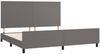 vidaXL Bettgestell mit Kopfteil Kunstleder Grau 200x200 cm Bild 4
