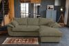 KAWOLA Sofa DAMETO Ecksofa Bettsofa Schlafsofa mit Stauraum Cord olivgrün Recamiere rechts 77 x 174 x 266 cm Bild 2