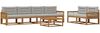 vidaXL Outdoor-Sofagarnitur 7 pcs Natur und Hellgrau 3382369 Bild 2