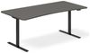 Steh-/Sitztisch DNA anthrazit 1800x800 mm Bogen 2-Fuß/schwarz Bild 1