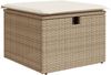 vidaXL Gartenhocker mit Kissen Beige 55x55x37 cm Poly Rattan 366056 Bild 2
