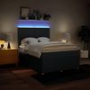 vidaXL Boxspringbett mit Matratze Blau 140x200 cm Stoff 3294378 Bild 4
