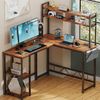 Furnicopia Eckschreibtisch Schreibtisch mit LED und USB L-förmiger Computertisch 160CM (Mit großem Ablagefach, USB-Ladeanschluss und Steckdose) Bild 5
