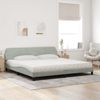 vidaXL Bett mit Matratze "Dover" Hellgrau 200x200 cm Samt 3208471 Bild 3