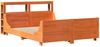 vidaXL Massivholzbett ohne Matratze Wachsbraun 140x200 cm Kiefernholz 3306461 Bild 3