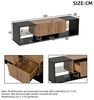 Merax Lowboard mit LED-Beleuchtung (1 St), TV-Schrank Fernsehschrank mit Glasablage und 2 Schubladen, 160 x 40 x 42 cm Bild 4