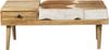 Sitzbank ARNO mit Stauraum - Mangoholz Braun 40x52,5x100,5cm | Holzbank Wohnzimmerbank Bild 2