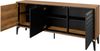 Wohnzimmer-Set Ewido I (Farbe: Barockeiche Amber / Barockeiche Amber + Schwarz) Bild 3