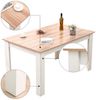 Mondeer Esstisch Esszimmertisch, 120 x 80 x 75cm, Eiche und Weiß Bild 4