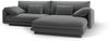 Micadoni Ecksofa Torino 4-Sitzer Rechts Strukturierter Stoff Dunkelgrau Bild 4