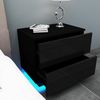 Dripex Nachttisch Nachttisch Nachtschrank mit LED-Beleuchtung und 2 Schubladen Bild 4