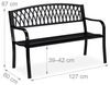 Relaxdays Schwarze Gartenbank Bild 5