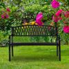 Relaxdays Schwarze Gartenbank Bild 3