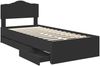 vidaXL Bettrahmen mit Schubladen Schwarz 100 x 200 cm Ingenieurs Holz 3413034 Bild 5
