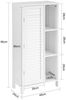 SoBuy BZR39-W Badezimmer-Hochschrank, MDF, Lackiert, Weiß, 48 x 96 x 24 cm Bild 3
