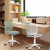 Leinenstoff Ergonomischer Schreibtischstuhl Höhenverstellbar Bürostuhl Teenager Bild 4