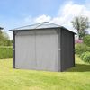 TOOLPORT Gartenpavillon 3x3 m Polycarbonat Dach ca. 6 mm - Hardtop Pavillon mit 4 Seitenteilen und Moskitonetzen in grau Bild 4