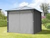 TOOLPORT Gartenpavillon 3x3 m Polycarbonat Dach ca. 6 mm - Hardtop Pavillon mit 4 Seitenteilen und Moskitonetzen in grau Bild 3