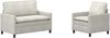 vidaXL Sofa Set 2 pcs Creme Samt 3417032 Bild 2