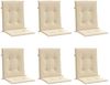vidaXL Gartenstuhlauflagen für Niedriglehner 6 Stk. Beige 100x50x3 cm 314134 Bild 3