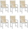 vidaXL Gartenstuhlauflagen für Niedriglehner 6 Stk. Beige 100x50x3 cm 314134 Bild 4