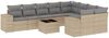 vidaXL 10-tlg. Garten-Sofagarnitur mit Kissen Beige Poly Rattan 3223048 Bild 2