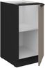 Küchen Unterschrank 40 cm Küche ARIA Sandgrau ultra matt + Schwarz matt, hochwertige Fronten mit Anti Fingerprint Beschichtung Küchenzeile Küchenblock Bild 3