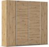 rauch Kleiderschrank, Dreh- und Schwebetürenschrank KRONACH, 4-türig, Eiche Artisan, 225 x 210 x 59 cm Bild 3