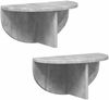 vidaXL Wandregal 2 pcs Beton Grau 38 x 19 x 19 cm Holzwerkstoff 891415 Bild 2