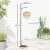 Outsunny LED Solarleuchte aus Rattan, mit Lichtsensor, automatische, Glühlampe, im Boho-Stil, IP44 Spritzwassergeschützt, für Garten, Balkon, Außen Bild 3