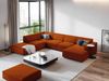 Micadoni Panorama-Ecksofa Jodie 7-Sitzer Links Strukturierter Stoff Megan Terrakotta Bild 5