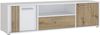 Forte CARDIGAN TV-Schrank 160, modernes Lowboard, 2-türig, 1 Schublade, Wohnzimmer, Holzwerkstoff, Artisan Eiche Holzdekor|Weiß, 162,6 cm breit x 43,9 cm hoch x 41,5 cm tief Bild 3