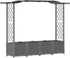vidaXL Hochbeet mit Rankgitter und Dach Hellgrau 204 x 40 x 138 cm PP 42032580 Bild 2