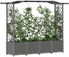 vidaXL Hochbeet mit Rankgitter und Dach Hellgrau 204 x 40 x 138 cm PP 42032580 Bild 3