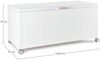 Gartentruhe Ocean aus Aluminium, modern, weiß, pflegeleicht mit Gaskolben und Rollen Bild 2