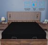 Spannbettlaken Jersey 140x200cm 100% Baumwolle Boxspringbetten und alle Betten bis 25 cm Schwarz Bild 2