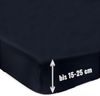 Spannbettlaken Jersey 140x200cm 100% Baumwolle Boxspringbetten und alle Betten bis 25 cm Schwarz Bild 4