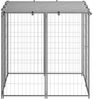 vidaXL Hundezwinger Silbern 110x110x110 cm Stahl 150785 Bild 4