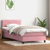 vidaXL Boxspringbett mit Matratze & LED Rosa 90x210 cm Samt 3316964 Bild 4