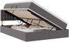 vidaXL Bett mit Stauraum und LED mit LED Grau 140 x 190 cm Kunstleder 3371031 Bild 2