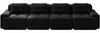 Sofa, 4-Sitzer modular, Sitzfläche Tiefe 74 cm, Cordstoff Schwarz, 32D-Schaum, boneless Komfort, rutschfeste Basis，382x104x69 cm Bild 5