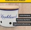 Krüger Vorratsdose Emaille Vorratsdose Husum für Knoblauch mit Holzdeckel, 10 cm, Emaille, (1-tlg), schnitt-/kratzfeste Oberfläche, Bakterienabweisend, extrem langlebig Bild 3