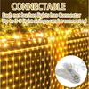 FELIXLEO LED-Lichternetz LED Fischernetz Licht 2x2 m Blau Lichterkette Netz 8 Modi Garten Bild 4