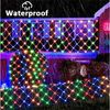 FELIXLEO LED-Lichternetz LED Fischernetz Licht 2x2 m Blau Lichterkette Netz 8 Modi Garten Bild 2