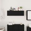 vidaXL Bad-Wandschrank Schwarz 100x25x30 cm Holzwerkstoff 860095 Bild 3
